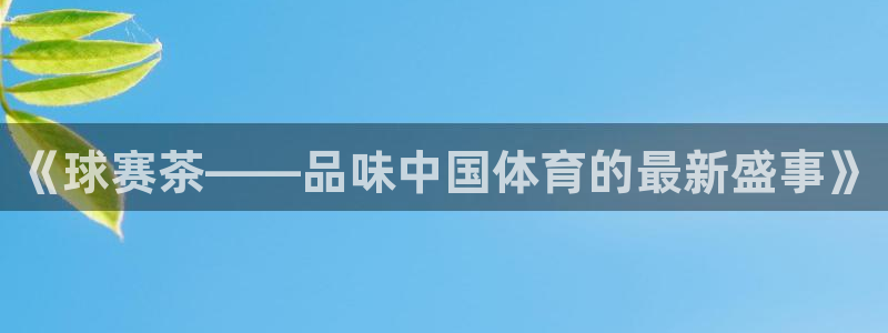 意昂4娱乐官网入口：《球赛茶——品味中国体育的最新盛事》